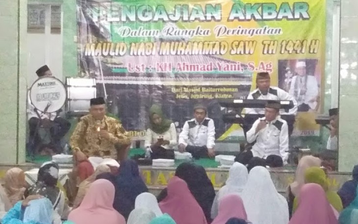 Babinsa Wonosari Amankan Pengajian Akbar