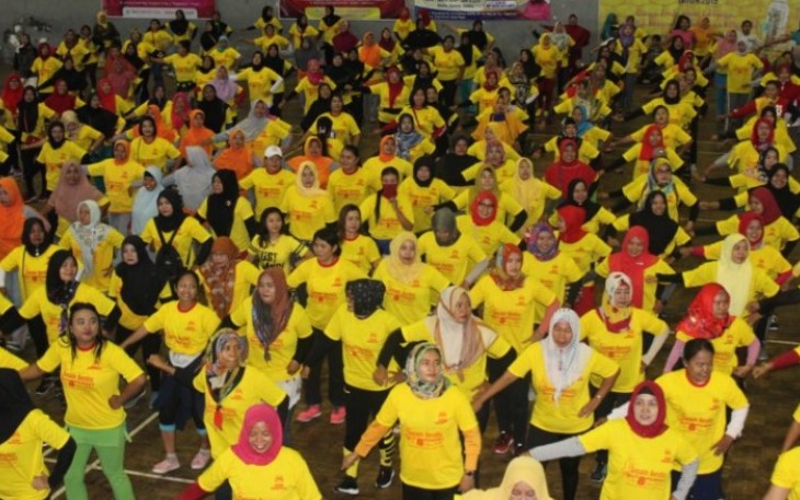 Lomba Senam Kebugaran Meriahkan HUT Persatuan Instruktur Senam Kota Tegal