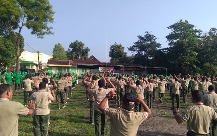 Kodim 0723 Klaten Sehatkan Badan Saat Hari Juang TNI Angkatan Darat Dengan Olahraga Bersama