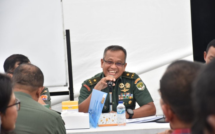 Kasdam Jaya Brigjen TNI Muhammad Saleh Mustafa saat memimpin rakornis