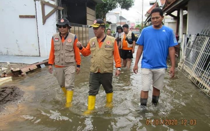 Wakil Walikota Tegal Muhamad Jumadi Tinjau Warga Terdampak Banjir