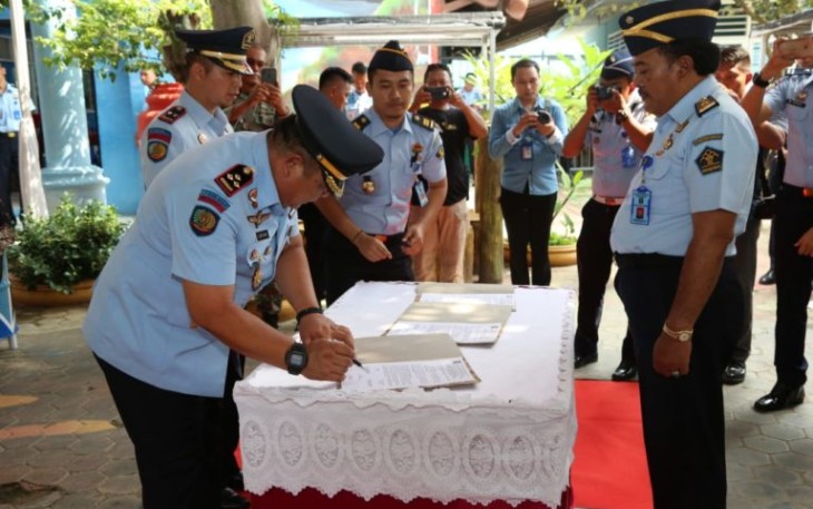 Plt. Sekdakab Lamsel Hadiri Pisah Sambut Kalapas Kelas II A di Taman Kunjungan