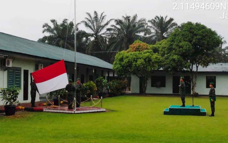 Minggu Militer Kodim 0209/LB Diawali Upacara Pengibaran Bendera Merah Putih