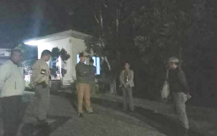  Plt Kasatpol PP Lambar Cek Kesigapan Personel di Pos-Pos Penjagaan