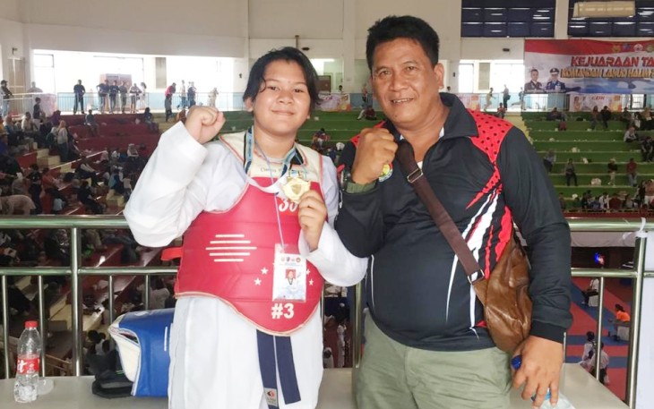 Putra-Putri dari Babinsa Palmerah Sabet Emas Kejuaraan Taekwondo Danlanud Halim Perdanakusuma