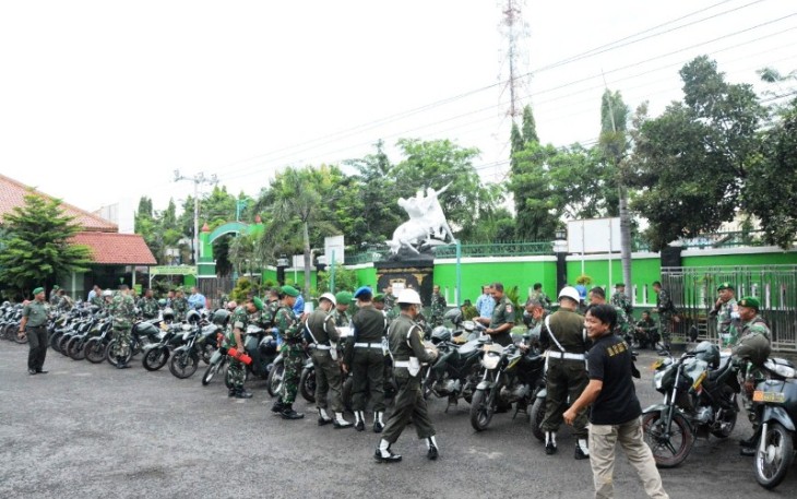 Kendaraan Pribadi Maupun Dinas Anggota Kodim Brebes Diperiksa Kelengkapannya