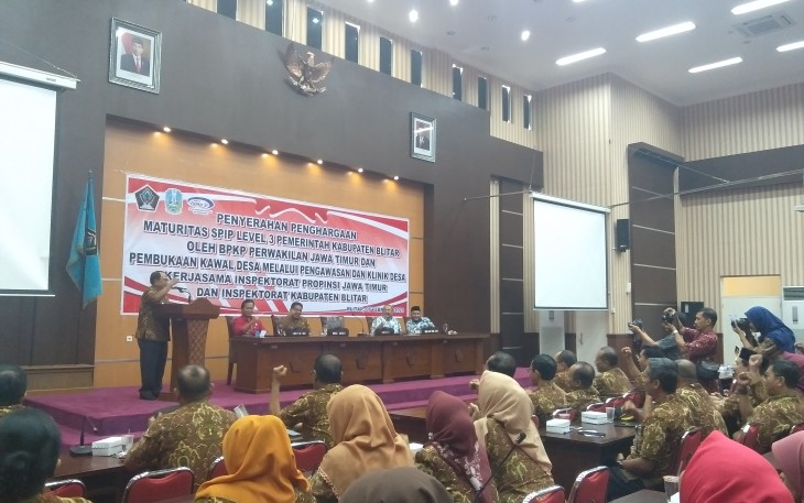 Bupati Blitar Rijanto saat memberikan sambutan 