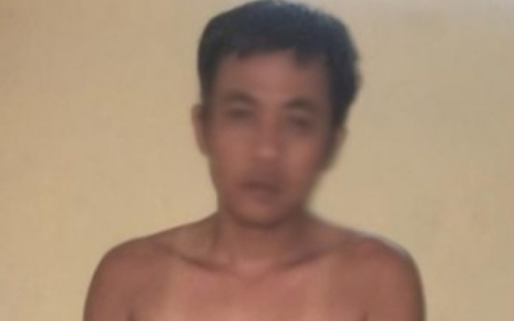 Terduga pelaku saat diamankan