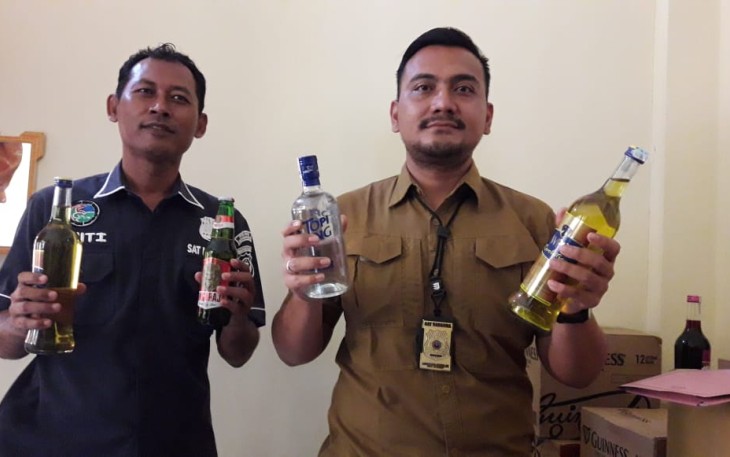 Pers rilis hasil razia minuman keras