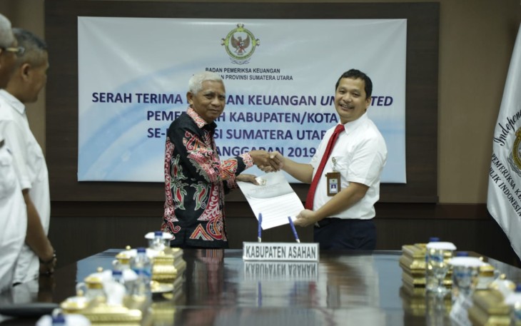 Bupati Asahan Serahkan LKPD 2019 ke BPK RI Perwakilan Sumut 