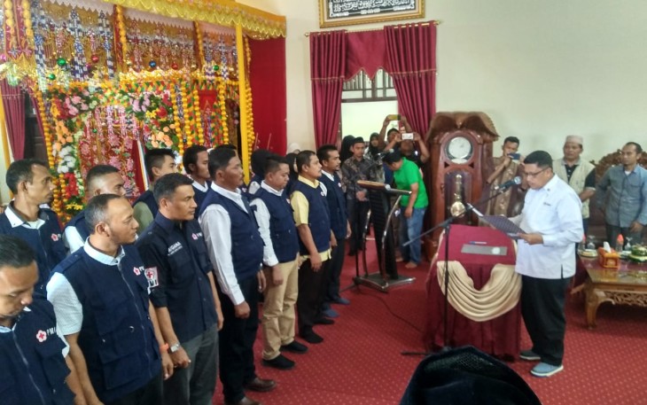 Ketua PMI Provinsi Aceh Ir.Teuku Alaidinsyah M.Eng melantik pengurus PMI Aceh Singkil masa bakti 2020-2025 dipendopo Bupati setempat.