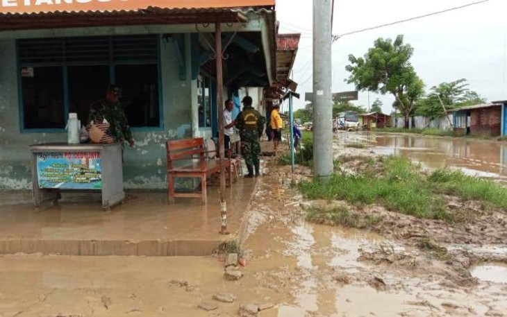 Sungai Babakan Ketanggungan Brebes Meluap Lagi