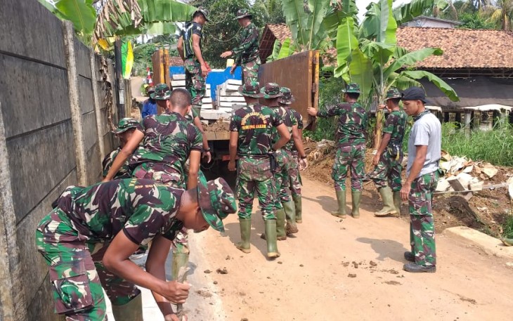 Satgas TMMD 107 Kodim 0508/Depok Kebut Pembuatan Drainase
