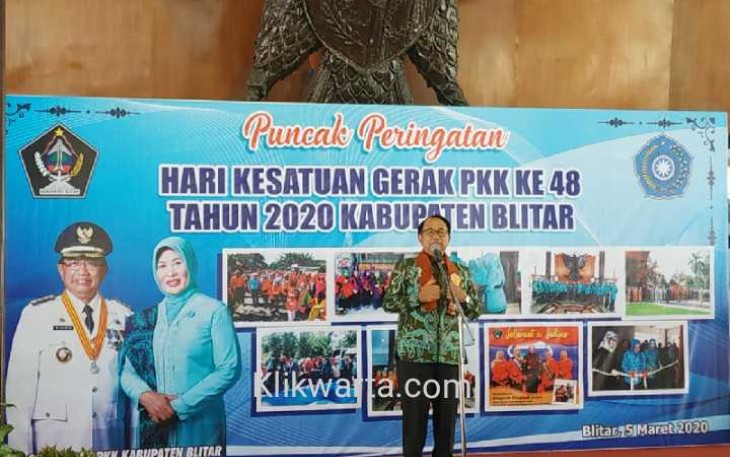 Bupati Rijanto saat menyampaikan sambutan 