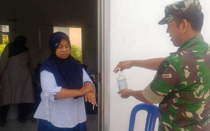 Antisipasi Penularan Virus Corona Juga Dilatihkan di Non Fisik TMMD Pekalongan