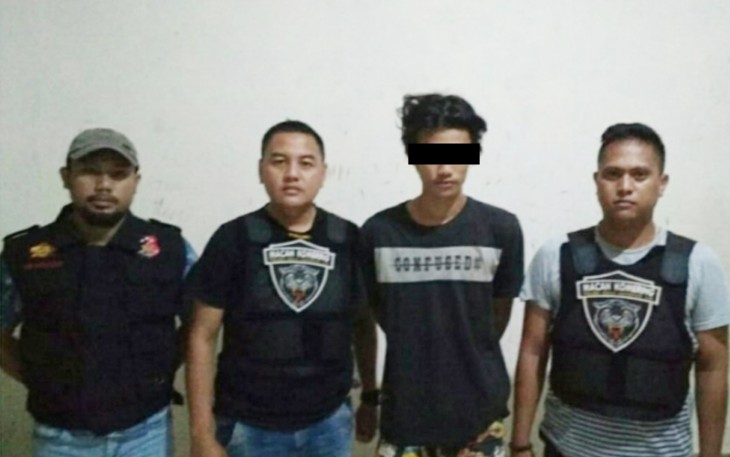 Satu Pencuri Buah Sawit saat diamankan