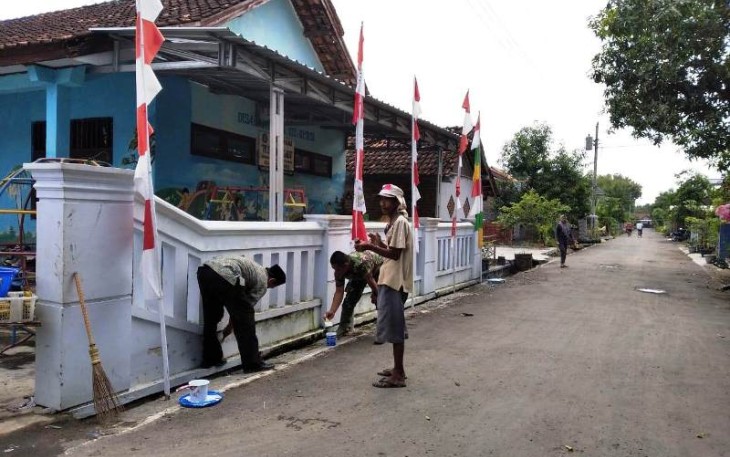 Kantor Desa Pantirejo Berbenah Jelang Pembukaan TMMD Reguler Pekalongan