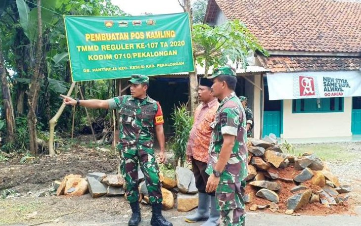 Pos Kamling TMMD Reguler Pekalongan Mulai Penggalian Pondasi