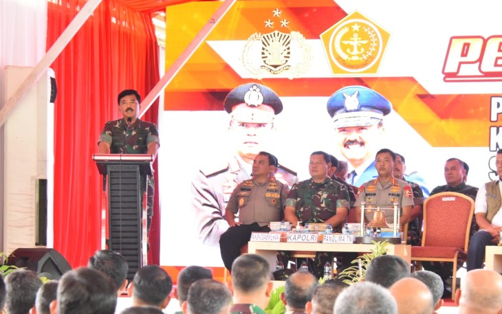 Panglima TNI saat memberikan sambutan 