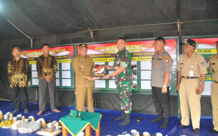 Kapendam Jaya Apresiasi Kegiatan Pelaksanaan Kegiatan Fisik TMMD Ke-107
