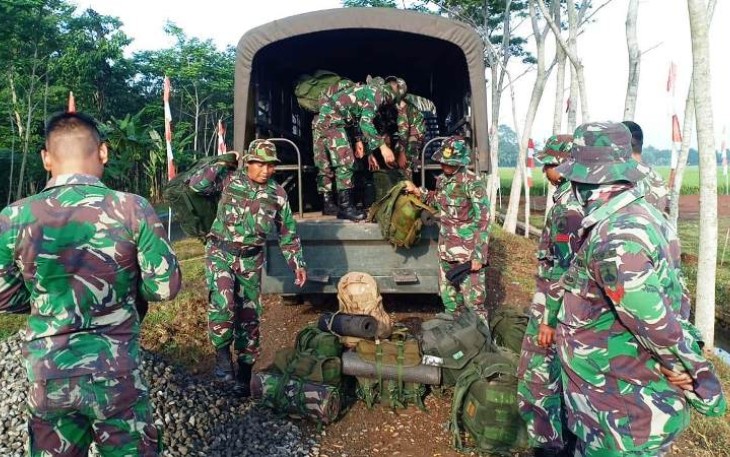 Anggota Satgas TMMD Reguler Pekalongan Mulai Datang Ke Pantirejo