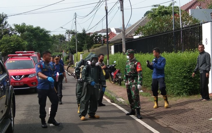 Tiga Pilar Menteng Sterilisasi Rumah Mantan Wapres Dengan Disinfektan
