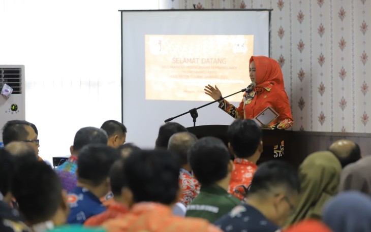 Bupati Tulangbawang Winarti saat dalam Musrenbang