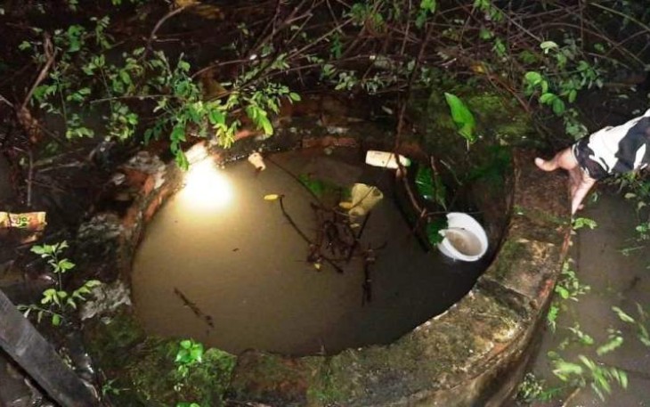 Sumur tua lokasi tenggelamnya korban
