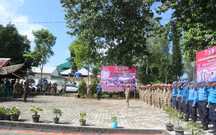 HUT Satpol PP ke-70 dan Satlinmas ke-58 di Lambar Diperingati Secara Sederhana