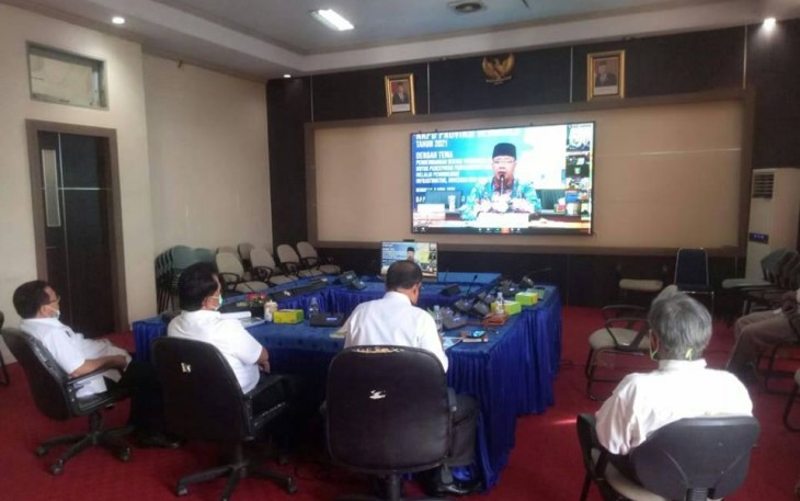 Bupati Bengkulu Tengah Ferry Ramli Gelar Vidio Conference Dengan Gubernur Bengkulu 