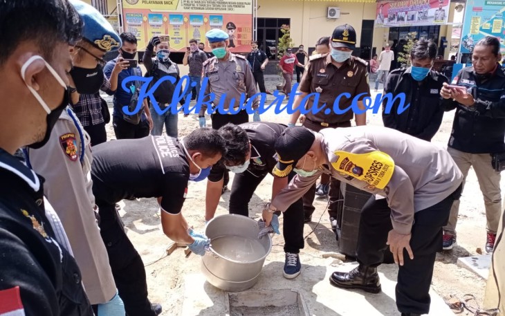 Polres Batu Bara Musnahkan Barang Bukti Narkotika