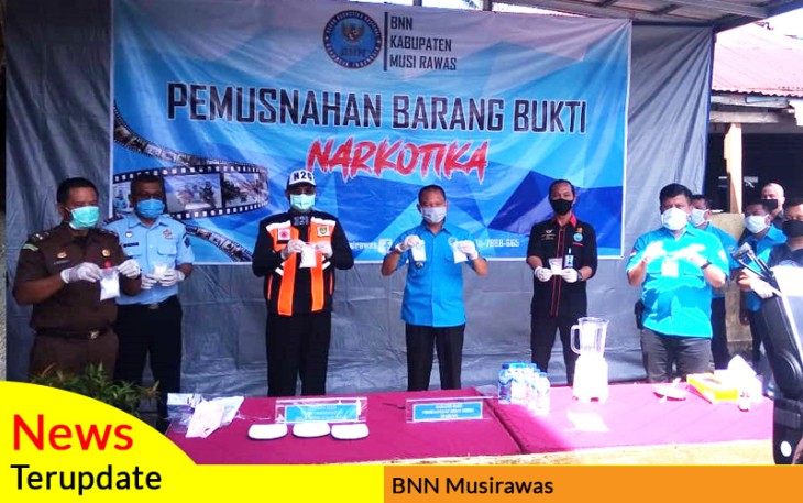BNN dan GANN Musi Rawas Musnahkan Barang Bukti Narkotika