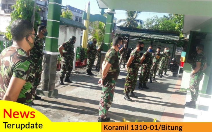 Danramil 1310-01/Bitung saat pimpin apel