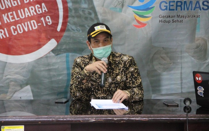 Kadinkes Provinsi Bengkulu Herwan Antoni saat jumpa pers