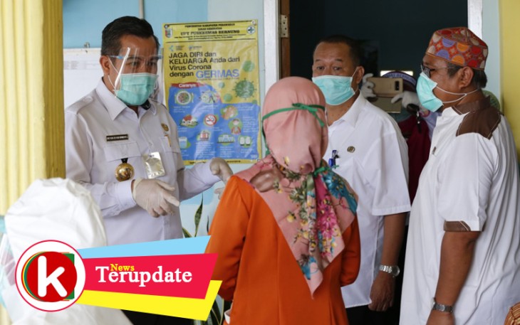 Ketua Tim GTPP Covid-19 Pesawaran Tinjau Rapid Test di Balai Desa Taman Sari 