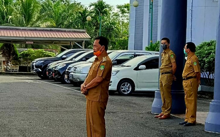 Bupati Bengkulu Tengah Ferry Ramli Pimpin Apel Gabungan Pasca Libur Idul Fitri 1441 H 