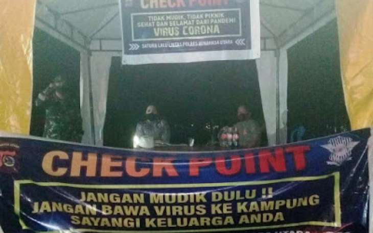 TNI-Polri di Wilayah Minut Terus Antisipasi Mudik di Pos Chek Point
