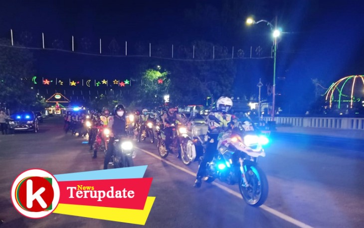 Personel Polres dan Kodim Batang Jaga Kamtibmas Malam Idul Fitri Kondusif