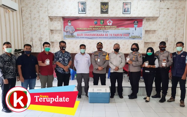 Personil Polres Batu Bara Donor Darah