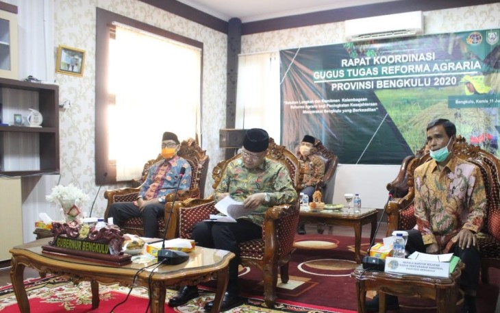 Rapat Koordinasi Gugus Tugas Reforma Agraria Provinsi Bengkulu