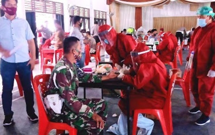 Kodim 1310/Bitung Berpartisipasi Dalam Kegiatan Donor Darah dan Rapid Test