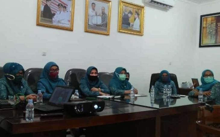 TP PKK Labuhanbatu Gelar Virtual Meeting Bersama Ketua TP PKK Sumut 