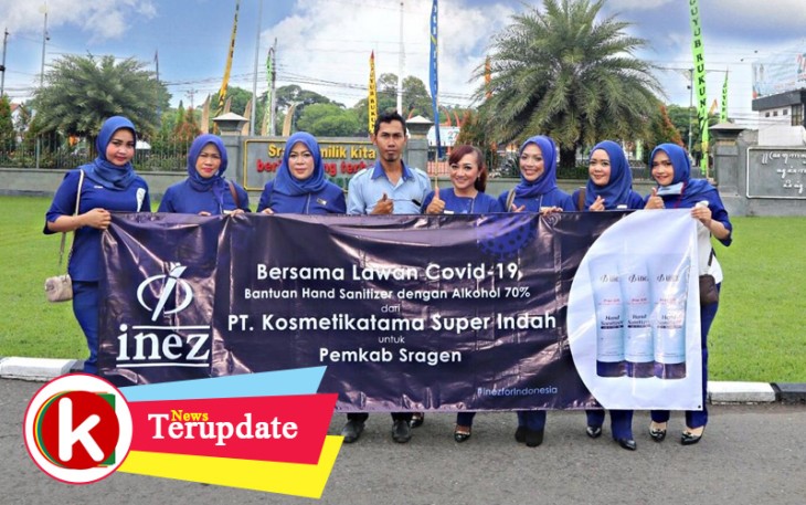 Inez Cosmetics Sumbangkan 500 Hand Sanitizer Kepada Pemkab Sragen