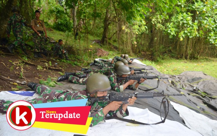 Yonmarhanlan VIII Bitung Laksanakan Latihan Menembak TW 2 TA 2020
