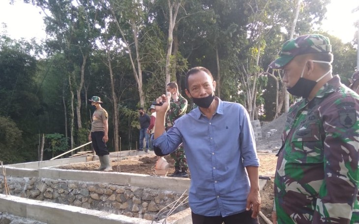 Dandim 0807/Tulungagung Puas Karena Bahan Material Sudah Dilokasi Pengerjaan