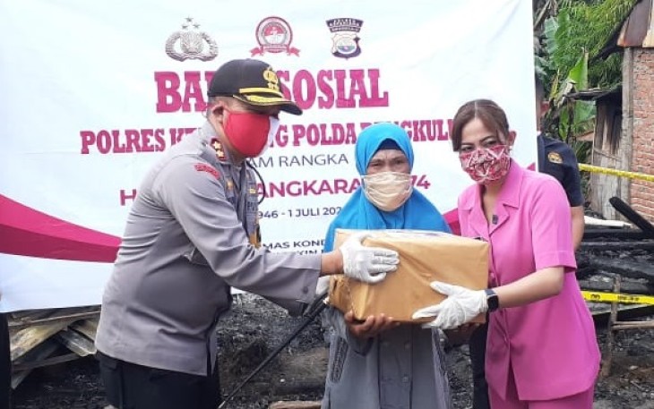Kapolres Kepahiang Polda Bengkulu Beri Bantuan