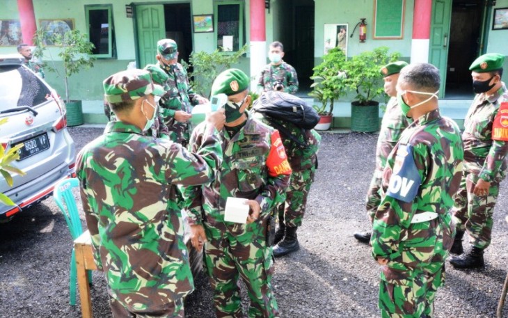 Dandim Brebes Tekankan Protokol Kesehatan Covid-19 Saat Babinsa Bermasyarakat