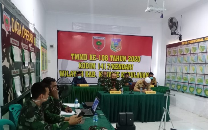 Dandim Bersama Forkopimda Konkep saat Rakornis TMMD ke-108