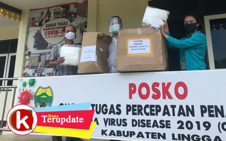 Tionghua Singkep Bersatu Serahkan Bantuan APD ke Tim Gugus Tugas Covid-19 Lingga