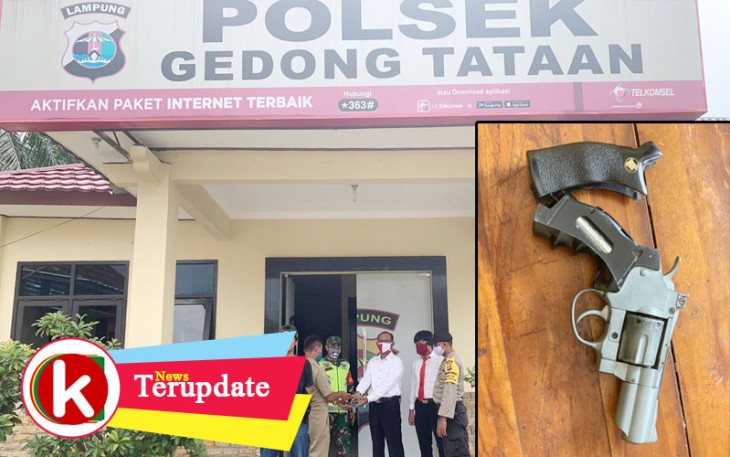 Polres Pesawaran Terima Satu Pucuk Senjata Air Soft Gun dari Warga